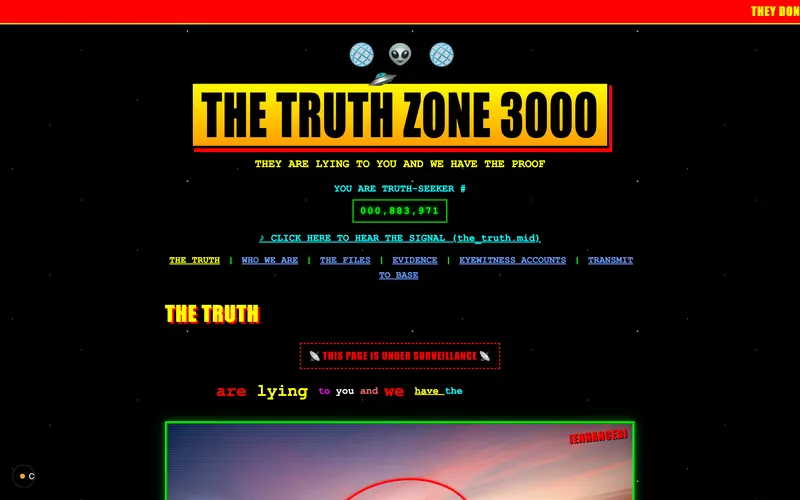 The Truth Zone 3000 — live theme preview